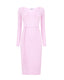 Pink dress with long sleeves on a white background