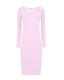 Pink dress with long sleeves on a white background