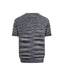 Back view of a gray melange merino T-shirt