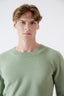 Sage Green Merino Angora Cashmere Blend Crew Neck Jumper