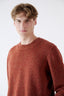 Rust Red Baby Camel Wool-Blend Men's Jumper