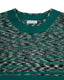 Close-up of a Sea green and gray Merino T-shirt with 'ROKOSOLANA' branding.