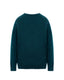 Deep green merino-cashmere blend crew neck jumper, back view by Roksolana.