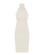 Midi dress crafted from a merino wool blend with elastane, featuring a clean, fitted silhouette.