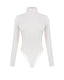 White merino wool long-sleeve turtleneck bodysuit by Roksolana.