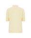 Light yellow short-sleeve wool jumper with mock neck, back view.