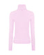 Pink merino wool turtleneck jumper, back view by Roksolana.