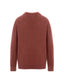 Back view of terracotta merino wool crew neck jumper