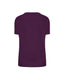 Aubergine merino T-shirt, back view