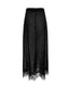 Black mohair lace-trimmed skirt