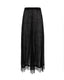Black mohair skirt with lace hem 