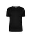 Black merino t-shirt, front view