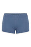 Blue knitted merino wool shorts with a relaxed elegant silhouette, made from a soft merino wool blend by Roksolana.