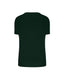 Forest green short sleeve T-shirt, back view