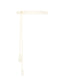 Coiled ivory merino wool tie belt with soft, lightweight finish