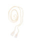 Ivory merino wool tie belt designed for subtle styling and layering