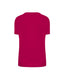 Raspberry merino T-shirt, back view