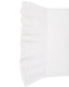 Detail of the white smooth merino blend fabric with gentle stretch