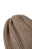 Taupe Ribbed Merino Wool Blend Hat