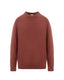Terracotta merino wool crew neck jumper by Roksolana