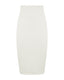 White pencil skirt on a white background